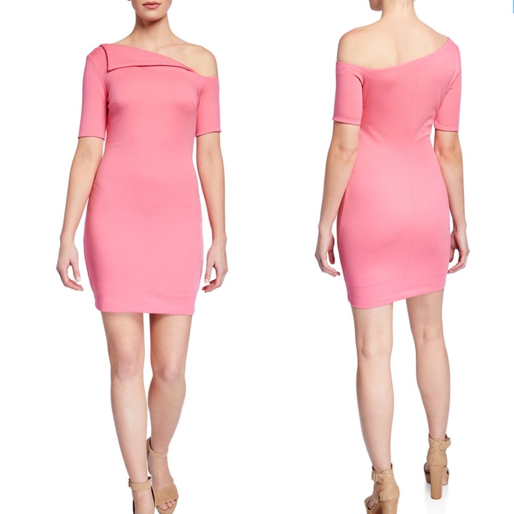 Bailey 44 Pink Asymmetrical Mini Dress